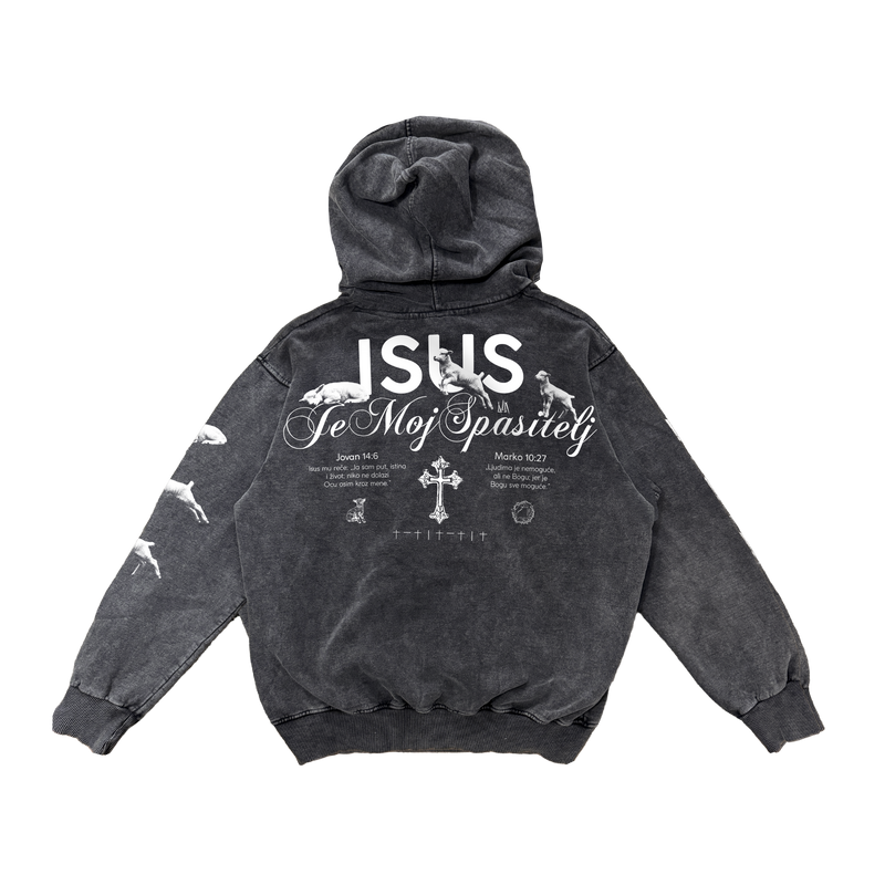 ISUS JE MOJ SPASITELJ - STONEWASHED OVERSAJZ DUKS