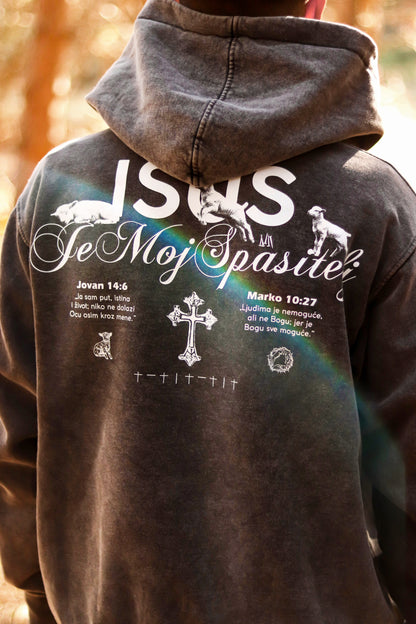 ISUS JE MOJ SPASITELJ - STONEWASHED OVERSAJZ DUKS