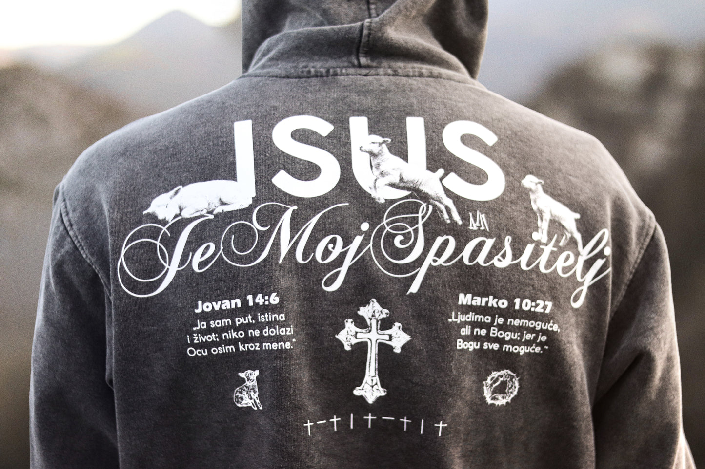 ISUS JE MOJ SPASITELJ - STONEWASHED OVERSAJZ DUKS